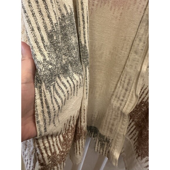 Soft Surroundings Gold Trim Boho Open Front Kimono Duster 100% Cotton One Size - Picture 6 of 9